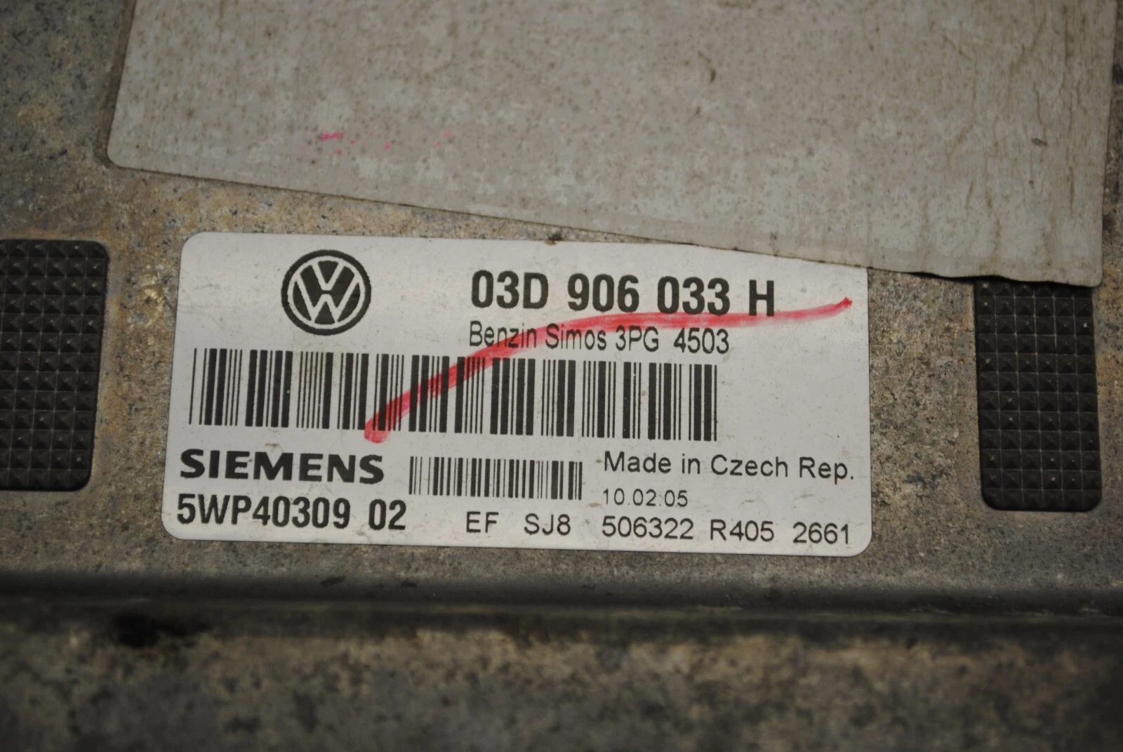 Steuergerät VW Fox (5Z) Benziner 03D906033H Siemens 5WP40309 02 – Bild 2
