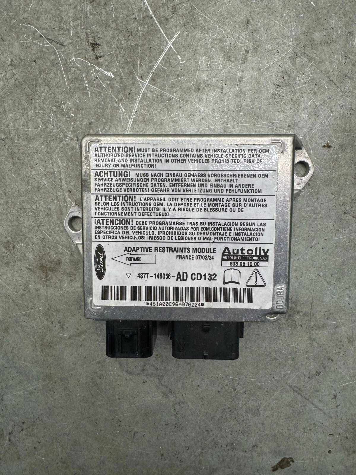 Original Ford Mondeo 3 Airbagsteuergerät Steuergerät 4S7T14B056AD 603951000