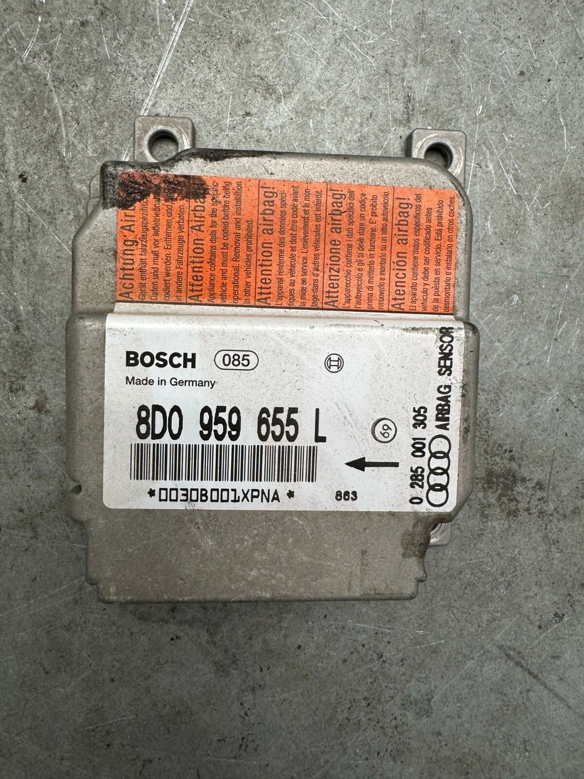 Original Audi A4 S4 B5 Airbagsteuergerät 8D0959655L 0285001305