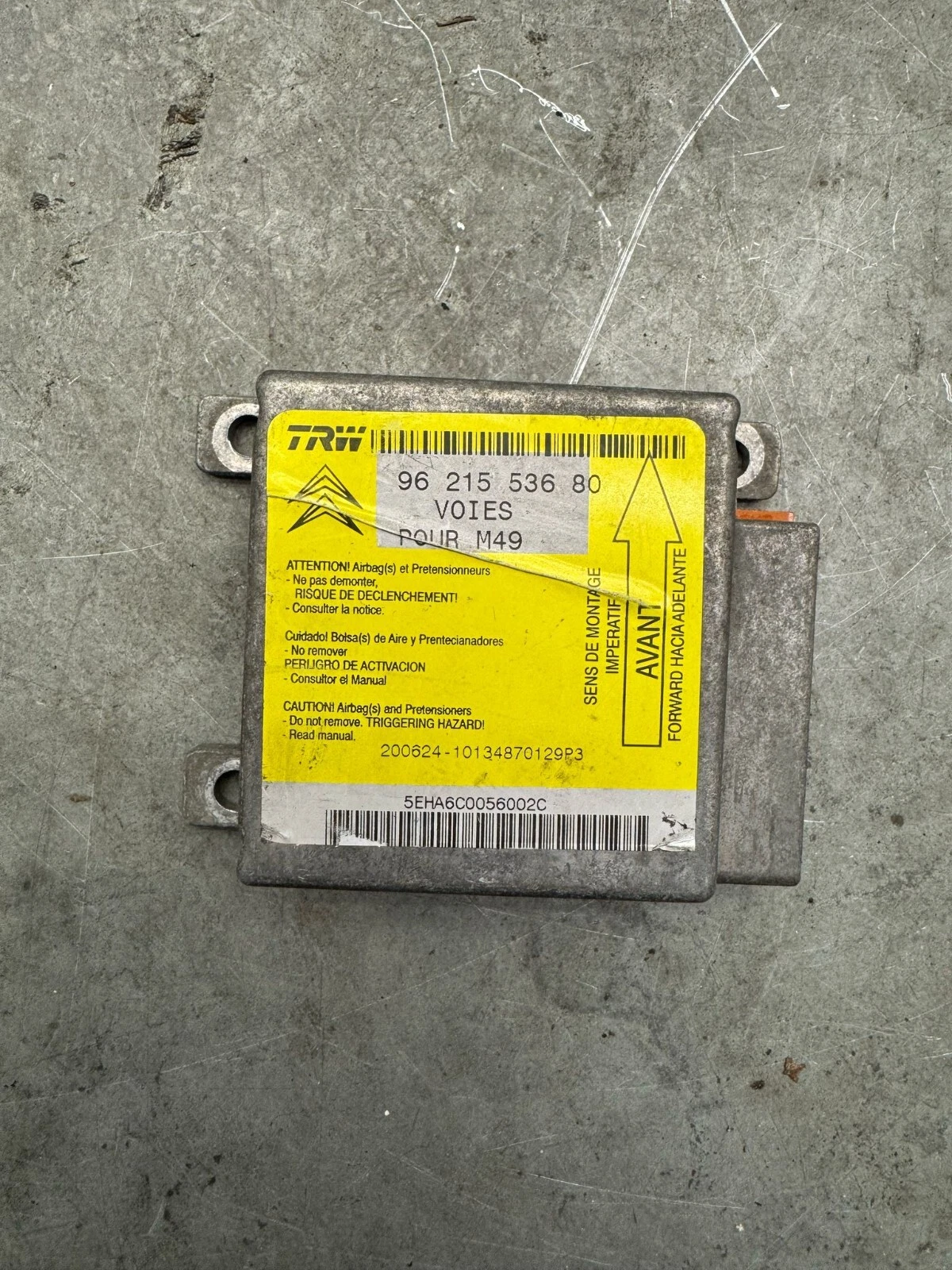 Peugeot Partner/Citroen Berlingo Airbag Steuergerät 9621553680