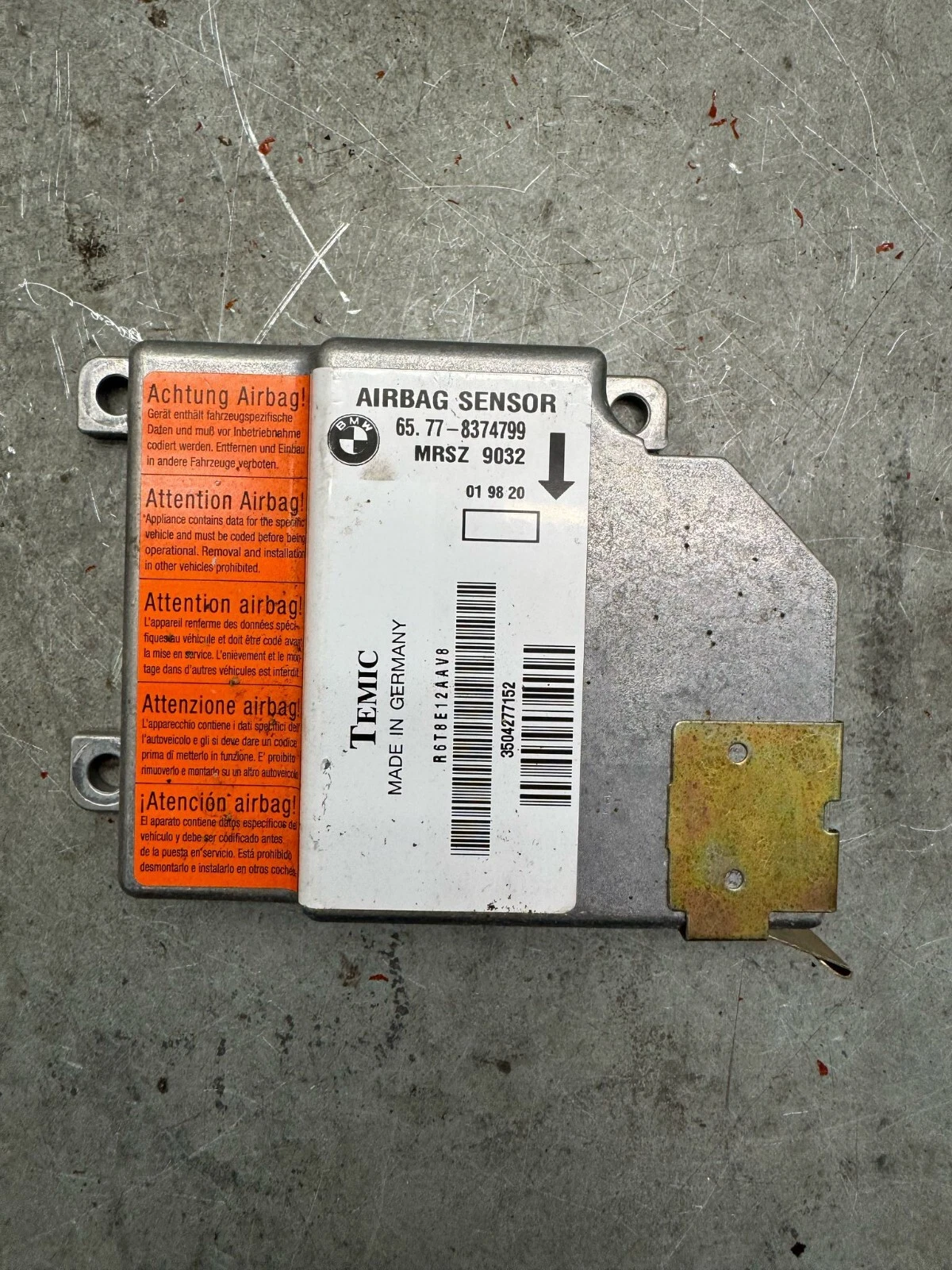 Original BMW E39 E36 E38 Airbagsteuergerät Steuergerät 65778374799