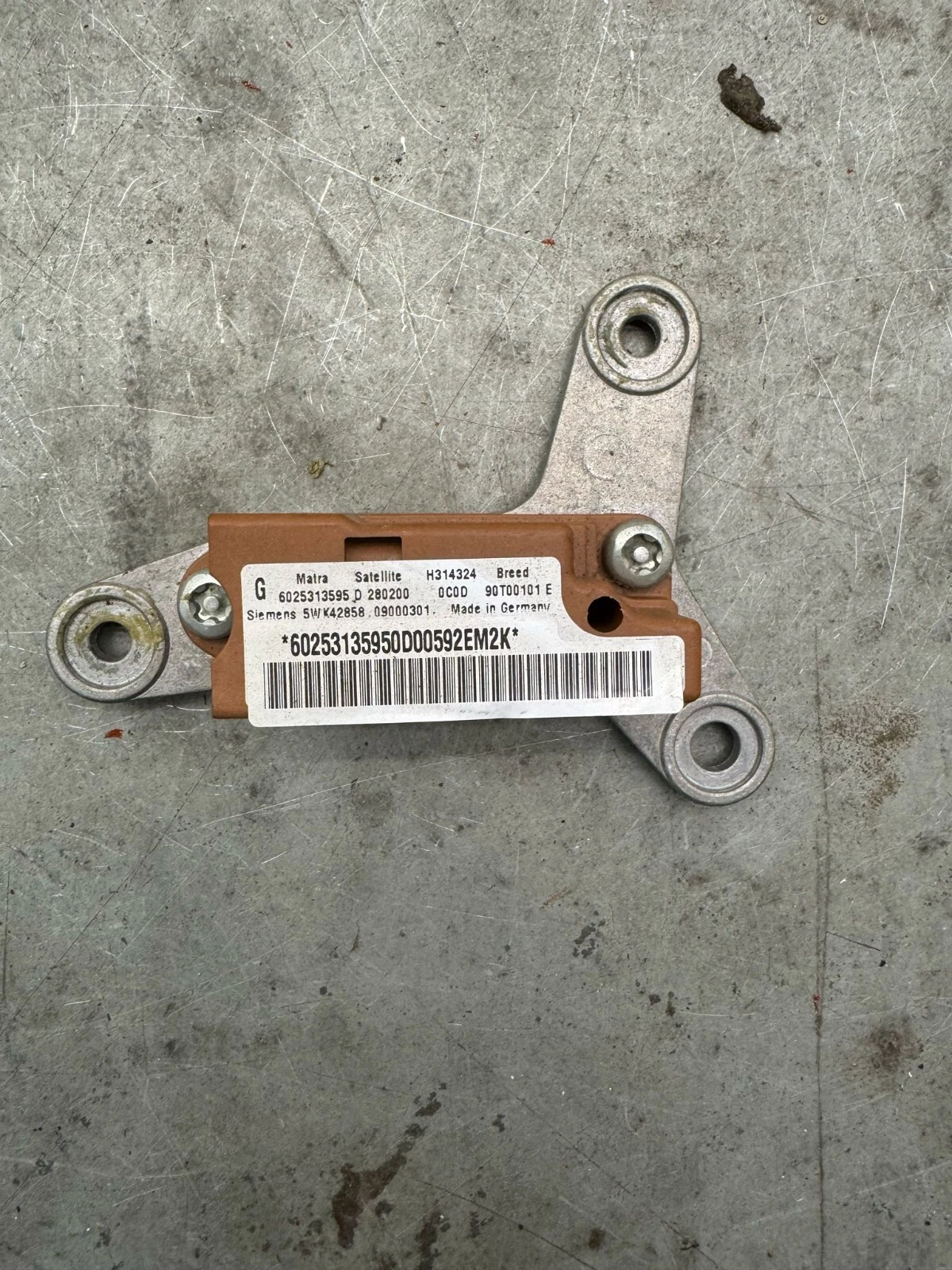 Original Renault Megane Airbagsensor Crashsensor 6025313595 5WK42858