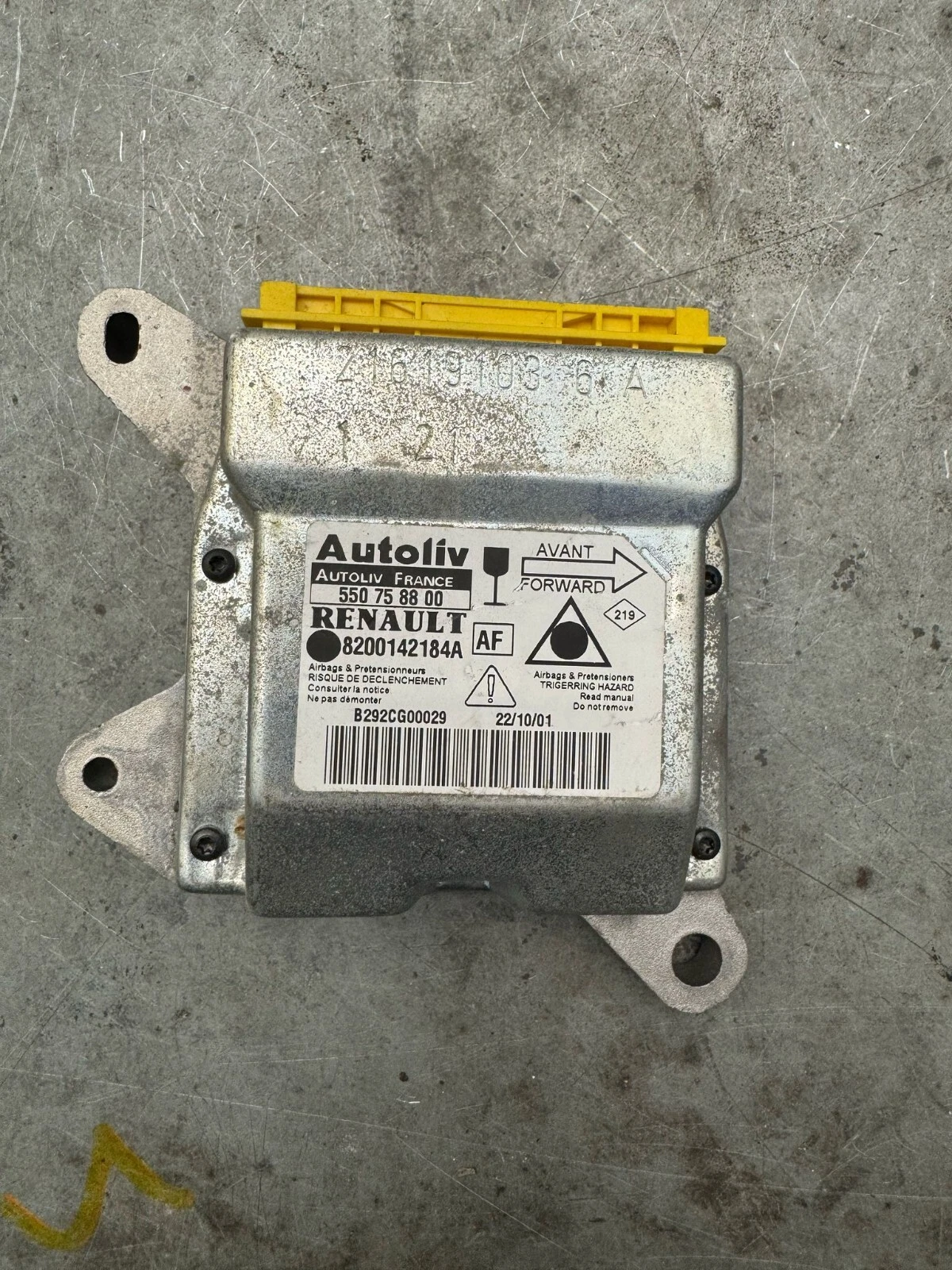 Original Renault Laguna Airbagsteuergerät Steuergerät 550758800