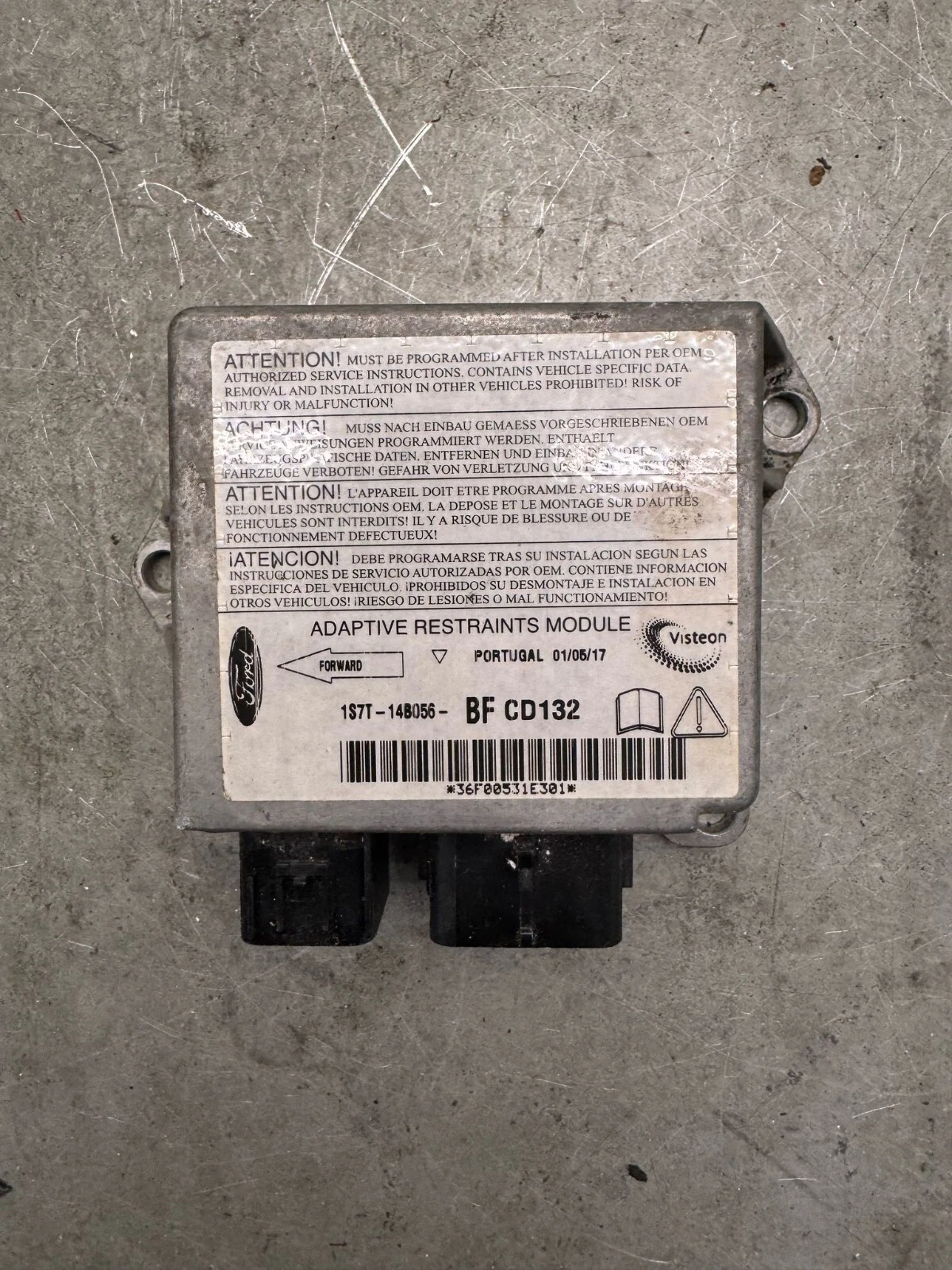 Original Ford Mondeo MK3 Airbagsteuergerät 1S7T14B056BFSteuergerät