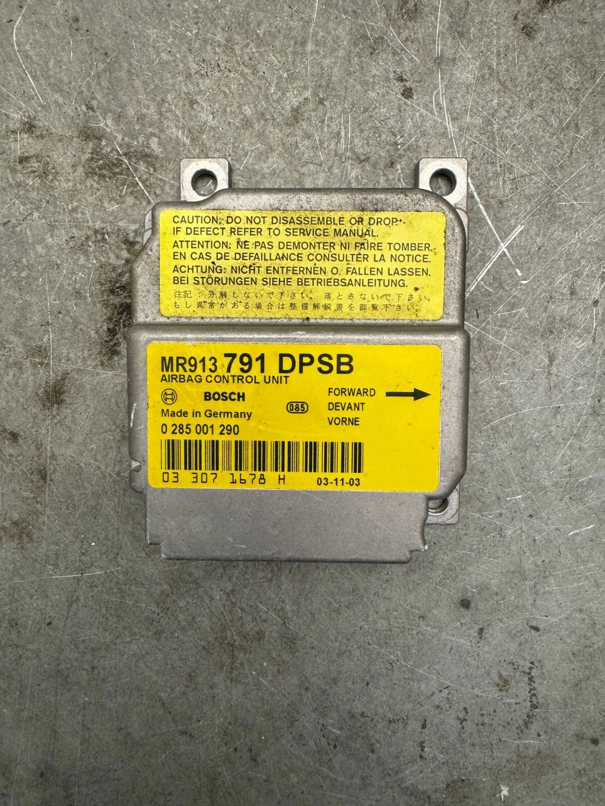 Original Mitsubishi Carisma Airbagsteuergerät Steuergerät MR913791DPSB