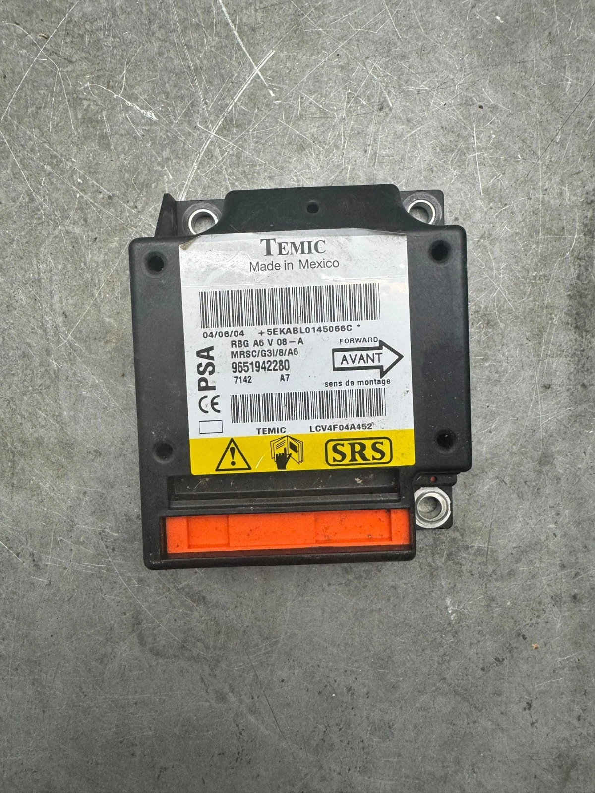Original Citroen C2 Airbagsteuergerät Steuergerät 9651942280