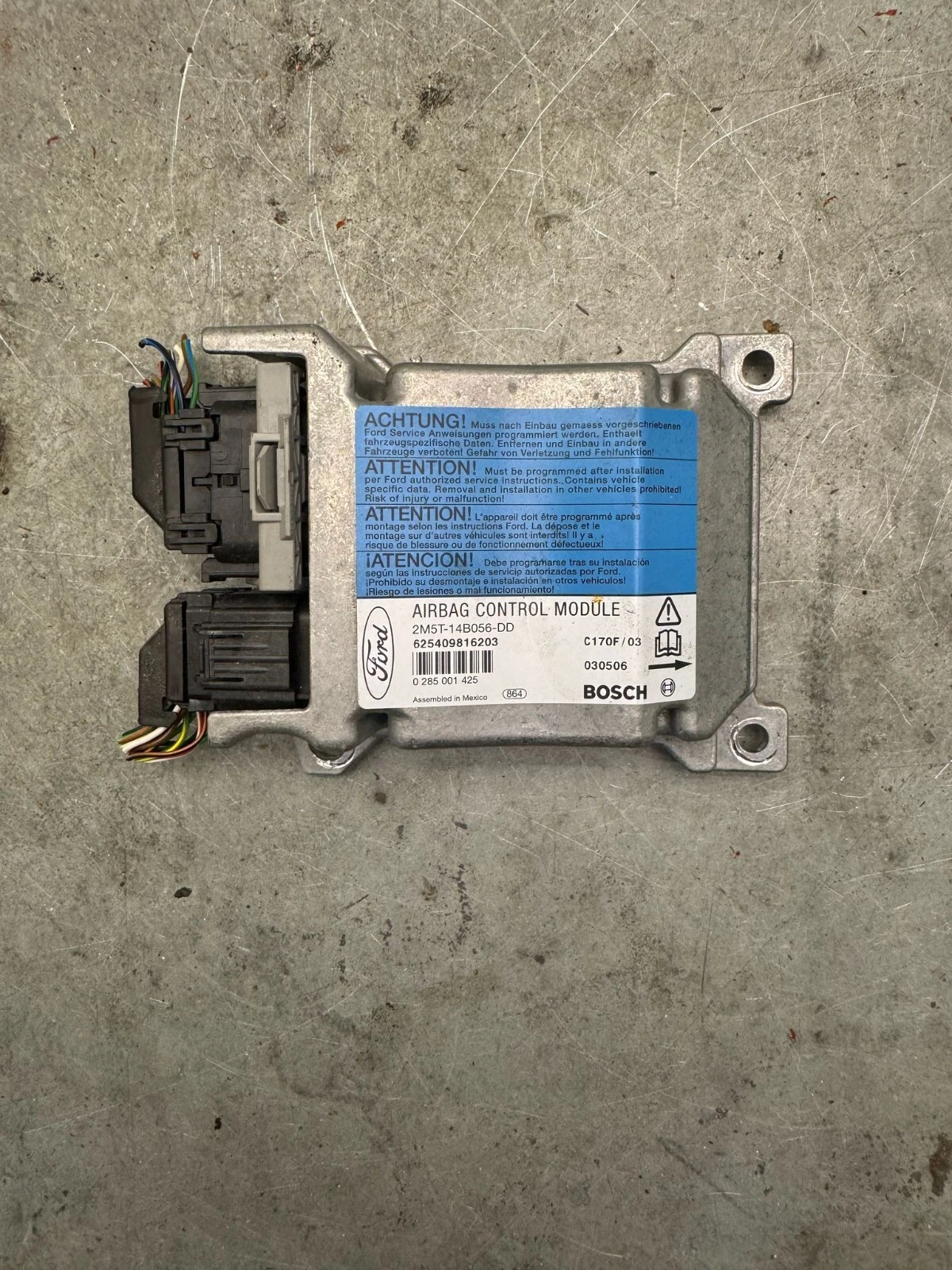 Original Bosch Ford Focus Airbagsteuergerät Steuergerät 2M5T14B056DD