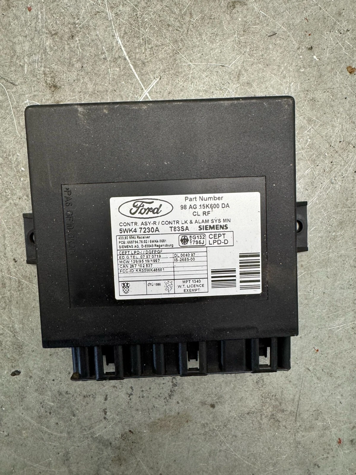 Original Ford Focus MK2 Airbagsteuergerät Steuergerät 98AG15K600DA