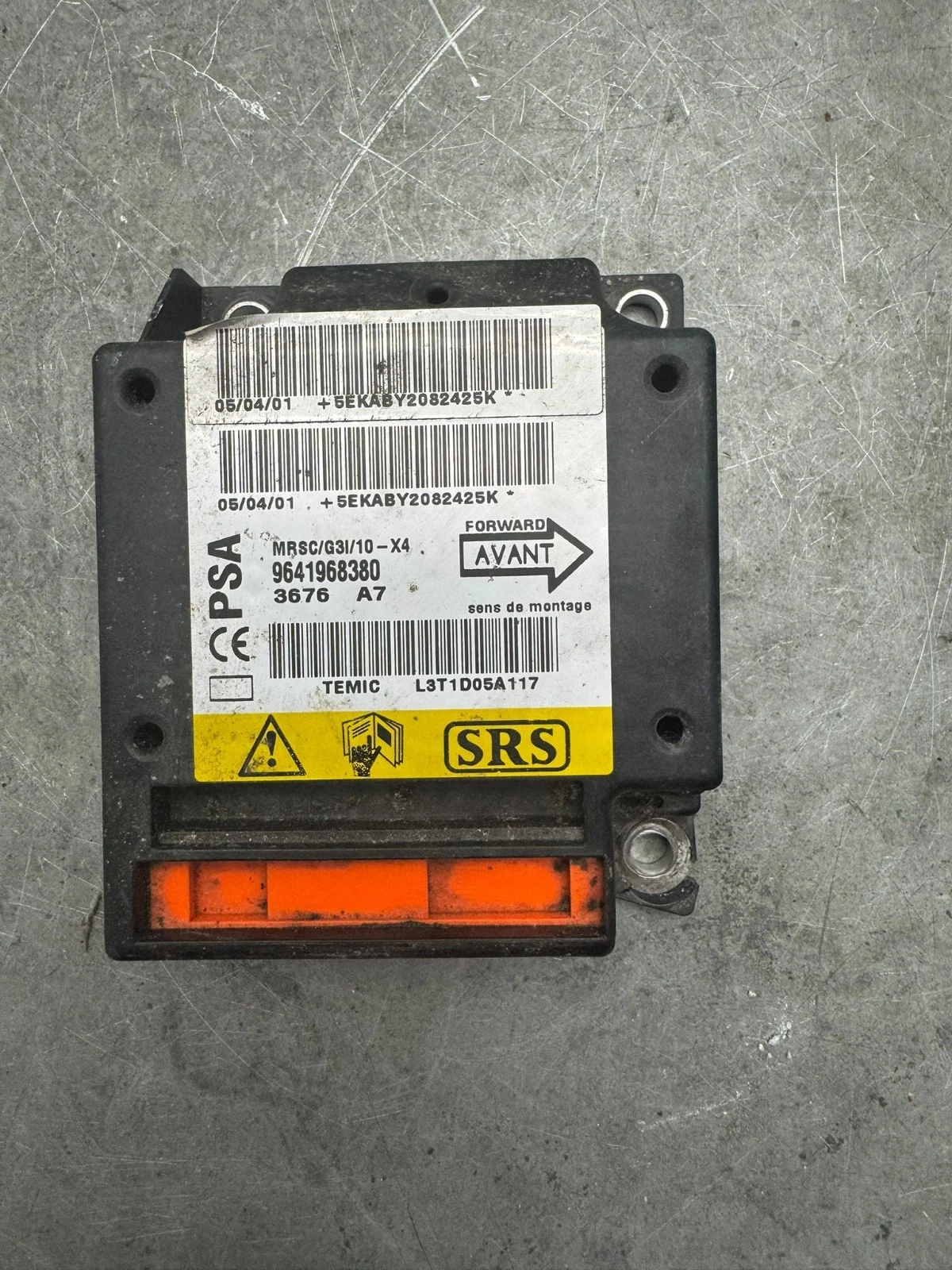 Original Citroen C5 Airbagsteuergerät Steuergerät 9641968380