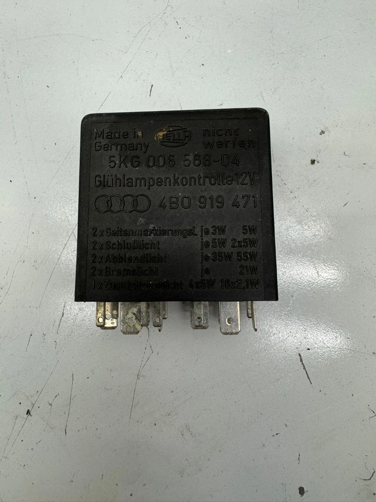 Original Audi VW Passat Glühlampenkontrolle Relais 5KG00656804 4B0919471