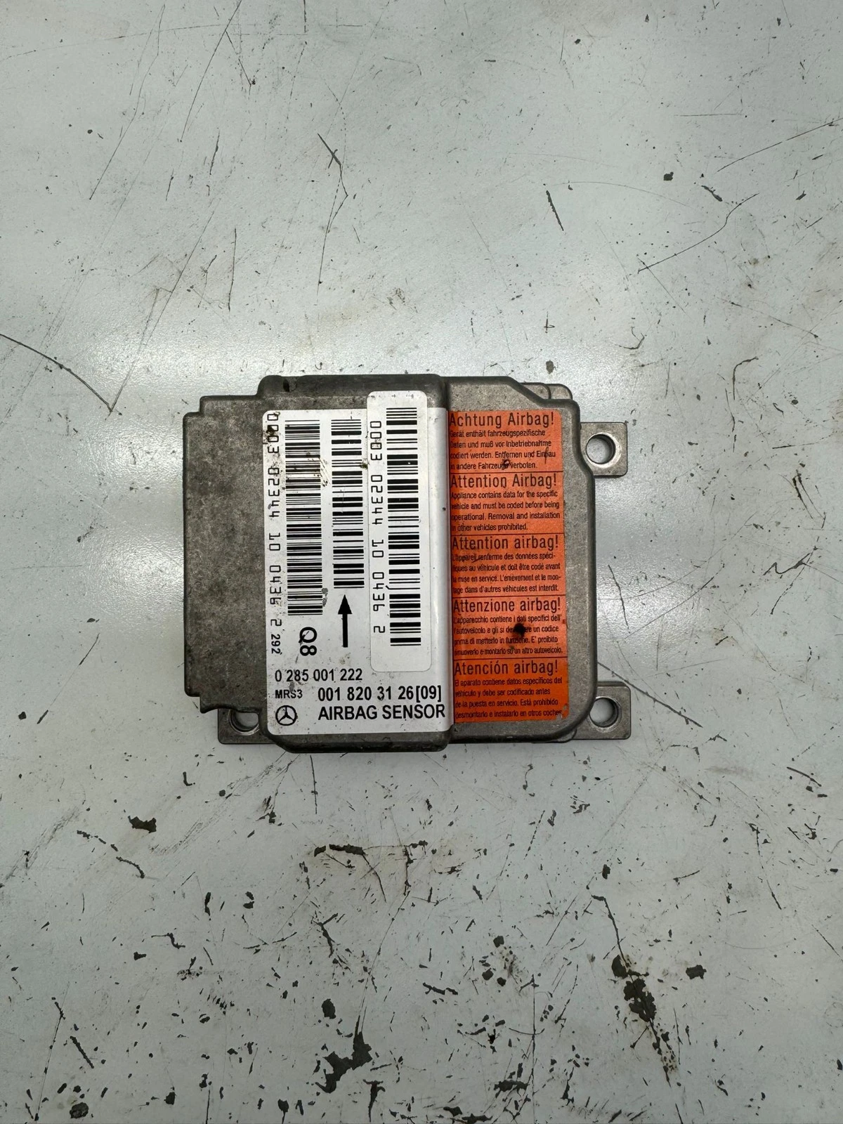 Original Mercedes A Klasse Airbagsteuergerät Steuergerät 0285001222 001820312609