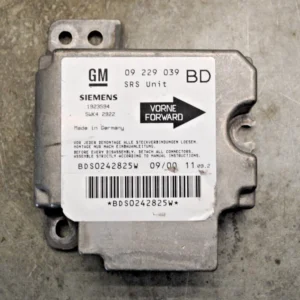 Airbag Steuergerät Opel Vectra B GM 09229039 von Siemens 1923594 5WK4 2922