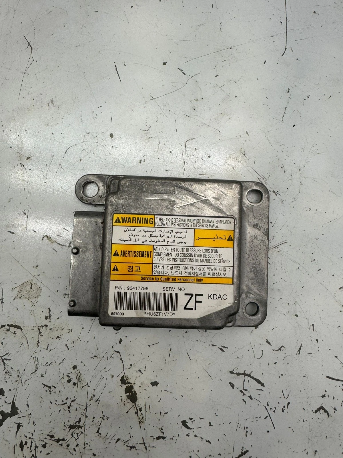 Original Chevrolet Tacuma Airbagsteuergerät Steuergerät 96417796
