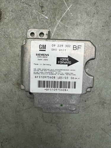 Original Opel Astra G Airbagsteuergerät Steuergerät 09229302 BF 5WK42925