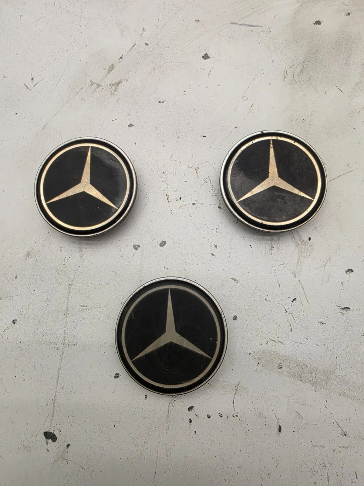 Original Mercedes Radzierkappen Felgendeckel 3 Stück schwarz